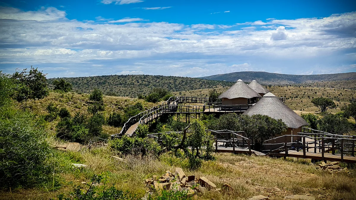 iSanti tented camp view across three of the suites