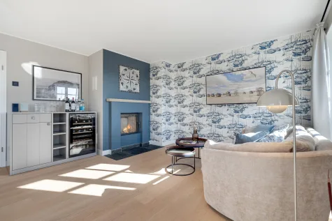 Dunes Residences – Ihr Rückzugsort am Meer: Helle Maisonette (DW) mit sonniger Terrasse + Garage - Loungebereich (16395)