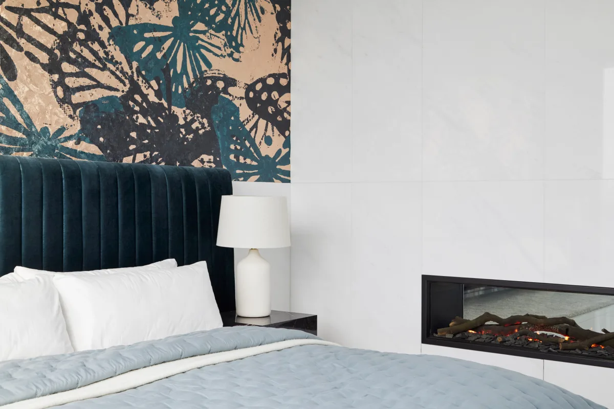 Master Bedroom with Ethanol Fireplace