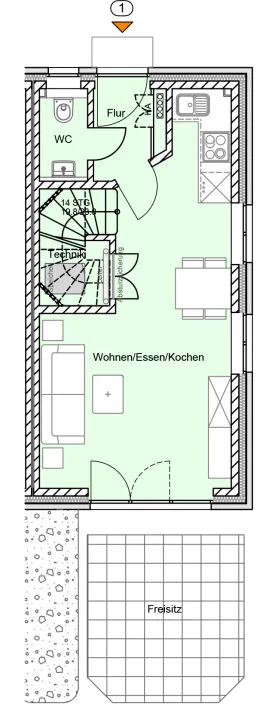 Ferienhausteil aus 2022 in zentraler Lage in Westerland - Grundriss_EG (17051)