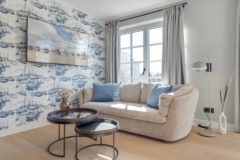 Dunes Residences – Ihr Rückzugsort am Meer: Charmantes Microapartment im Untergeschoss - Loungebereich (16407)
